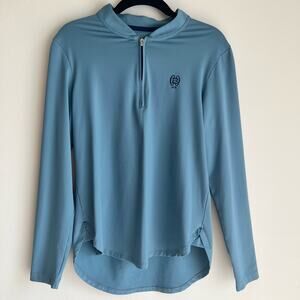 Peter Millar Baltimore Country Club 1/4 Zip Up Pullover in Moon Small UPF 50